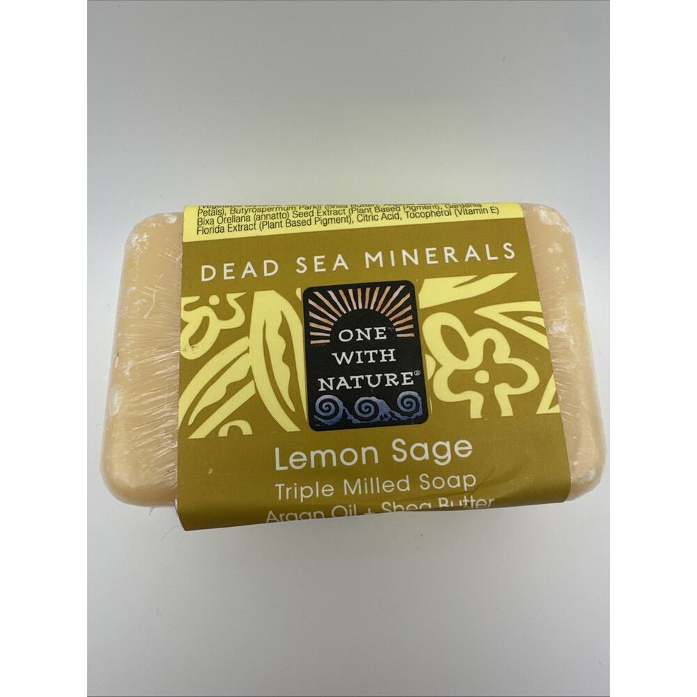 One With Nature Dead Sea Mineral Soap Shea Butter 7oz Bar Argan Oil DAMAGED